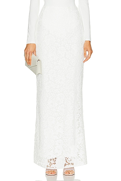 SANS FAFF Florence Maxi Skirt in White
