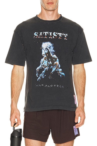 Satisfy Mothtech T-Shirt in Aged Black