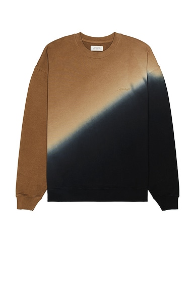 SATURDAYS NYC Heavy Weight Step Dyeing Sweatshirt in Camel