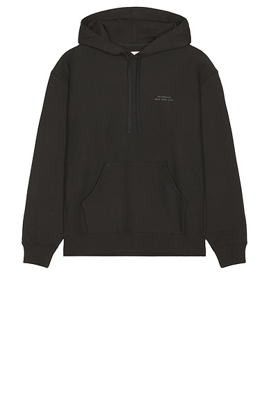 SATURDAYS NYC Ditch Wool Blend Hoodie in Charcoal