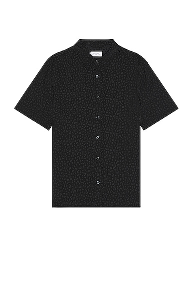 SATURDAYS NYC Bruce Leopard Shirt in Black