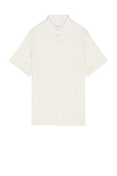 SATURDAYS NYC Bruce Leopard Shirt in Ivory