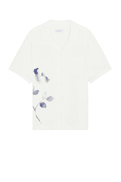 SATURDAYS NYC Canty Floral Impressions Shirt in Ivory
