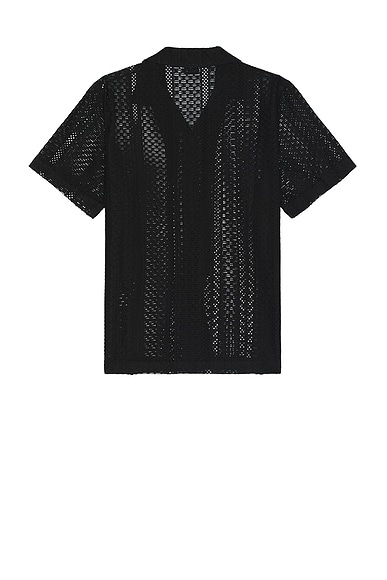 Shop Saturdays Surf Nyc Canty Cotton Lace Shirt In Black