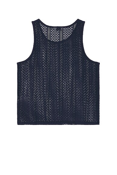 Shop Saturdays Surf Nyc Gabriel Cotton Lace Tank In Navy