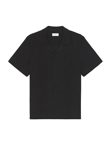SATURDAYS NYC York Ripstop Shirt in Black