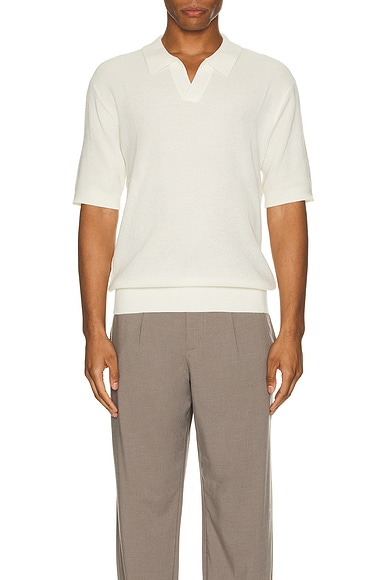 Alex Merino Wool Open Placket Polo