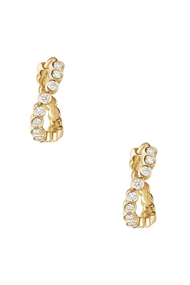 Sophie Bille Brahe Petit Courant Pair Of Earrings in 18k Recycled Yellow Gold & Diamonds