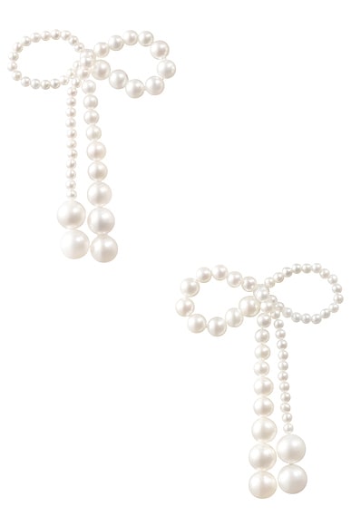 Sophie Bille Brahe Grande Rosette De Perles Earrings in 14k Recycled Yellow Gold & Freshwater Pearls