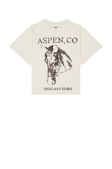 Siegelman Stable x FWRD Crop Tee in White Sand