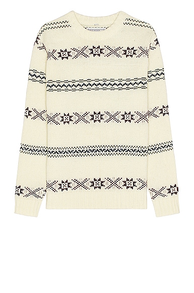 Schott Norwegian Sweater in Off White