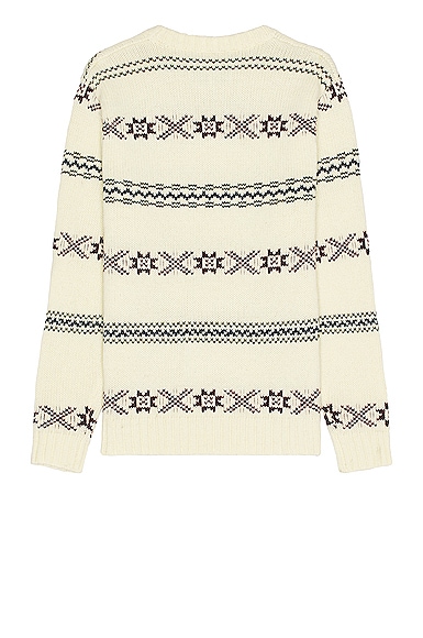 Shop Schott Norwegian Sweater In Off White