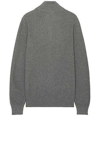 Shop Schott Waffle Weave Sweater In Grey