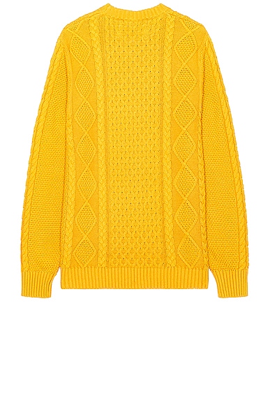 Shop Schott Cableknit Sweater In Sunflower