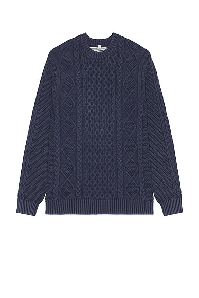 Schott Stonewashed Sweater in Navy | FWRD
