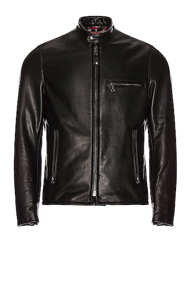 Mens Cowhide Thick Leather Jacket Black Kingdom Leather KC105 