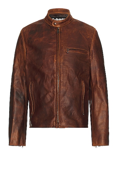 NYC Cafe Racer Jacket in Brown