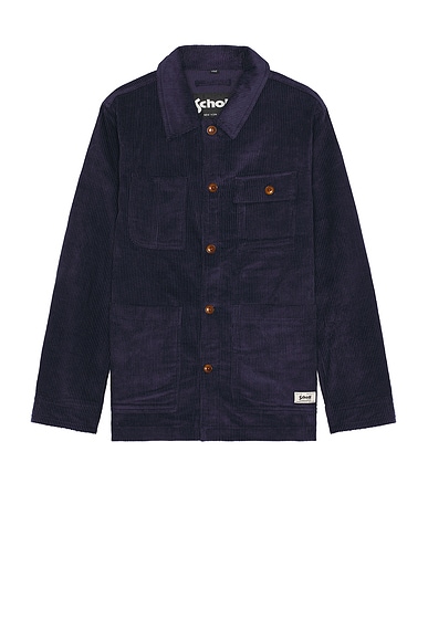 Wale Chore Jacket in Navy