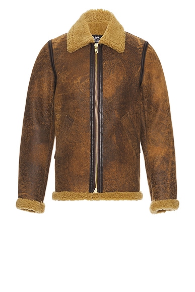 ALPHA INDUSTRIES B-3 Sherpa Mod in Deep Brown | FWRD