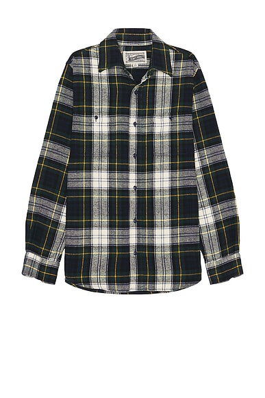 Plaid Cotton Flannel Shirt