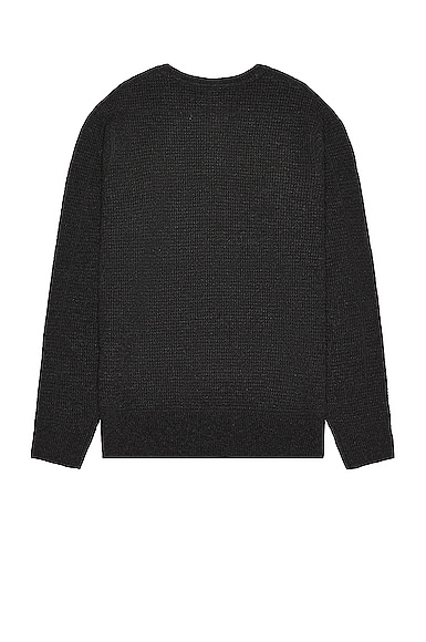 Shop Schott Button Henley Sweater In Black