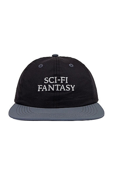 SCI-FI FANTASY Nylon Logo Hat in Black