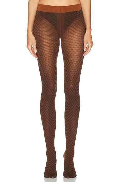 Clara Retro Patterned Tights