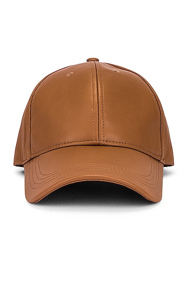 STAND STUDIO Cia Faux Leather Cap in 
