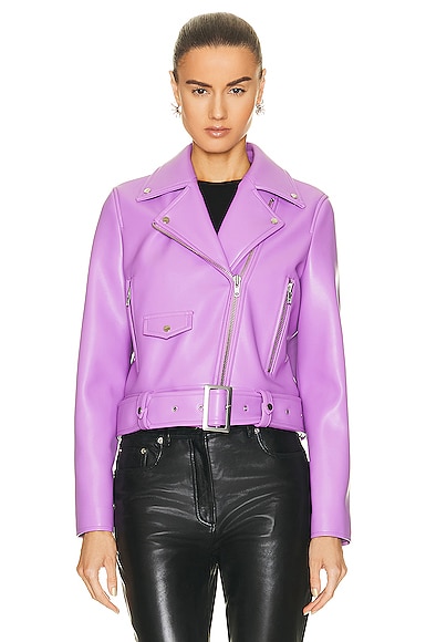 Stand Studio Purple Faux Leather Esmeralda Jacket | ModeSens
