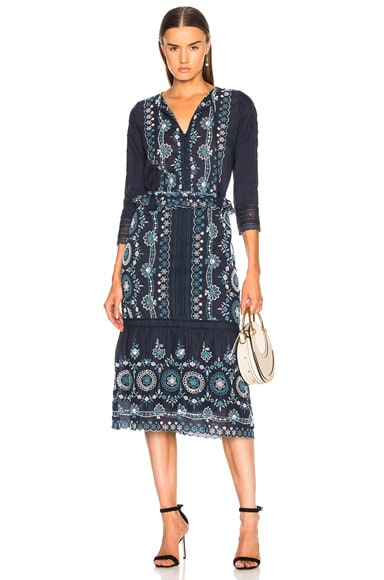 Sofie Lace Long Sleeve Ruffle Maxi