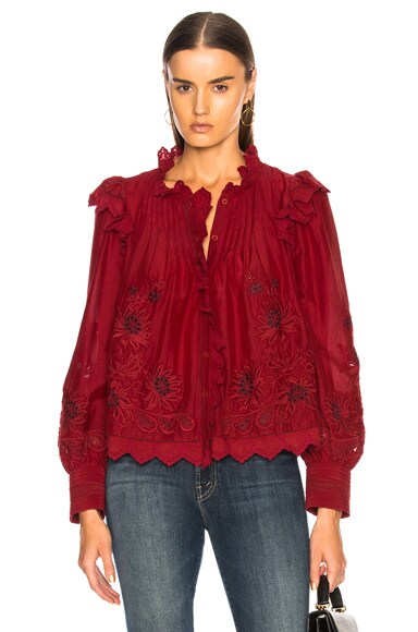 Greta Ruffle Top