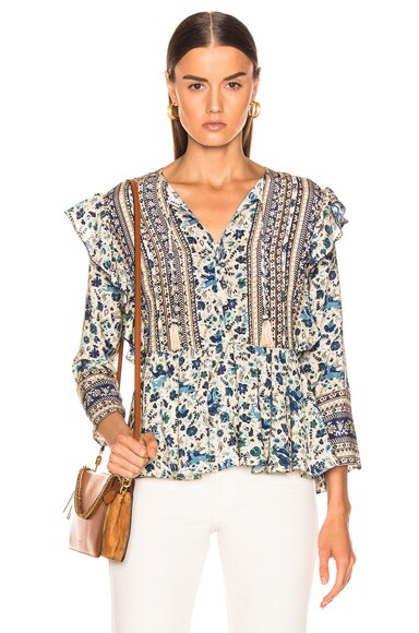 KNOT SEAWEED PRINT BLOUSE main image 0