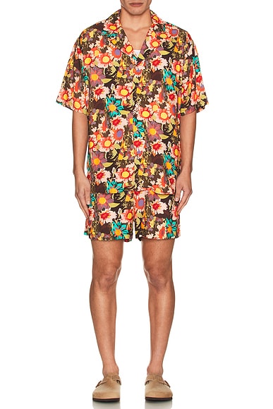 X Fwrd Mandarin Collar Short Sleeve Shirt