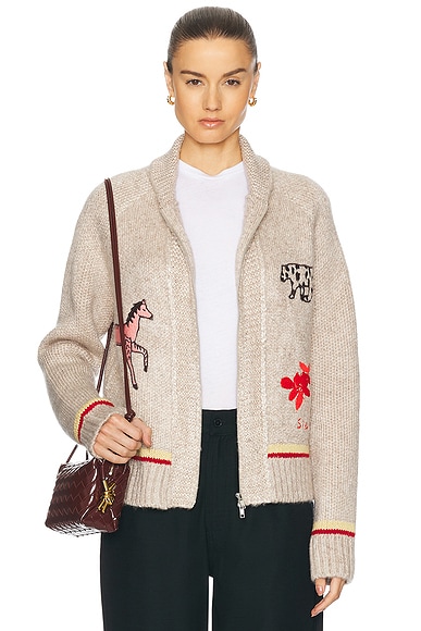 SIEDRES Niasa Zip Up Sweater in Multi