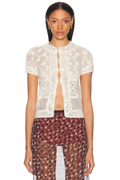 SIEDRES Syrine Top in Ecru