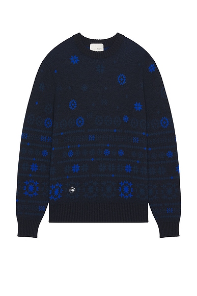 Sheep Inc. The Deconstructed Fairisle Sweater in Pacific Blue