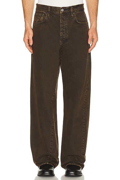 Wide Twist Denim Pants
