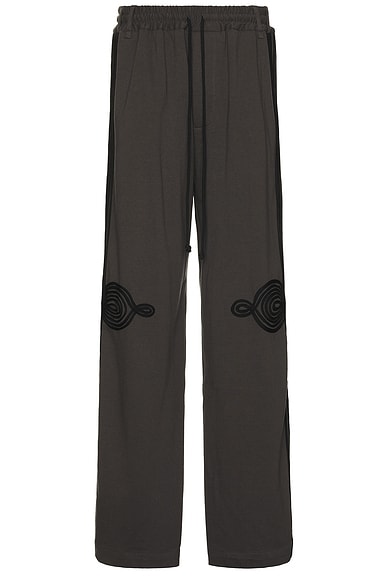 Song for the Mute Applique Relaxed Lounge Pants in Washed Black