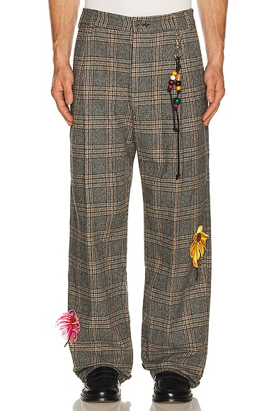 Flower Loose Pleated Pant