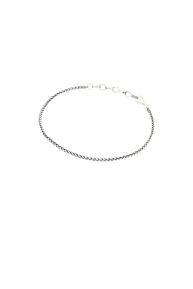 Serge de Nimes Wheat Chain Bracelet in Silver
