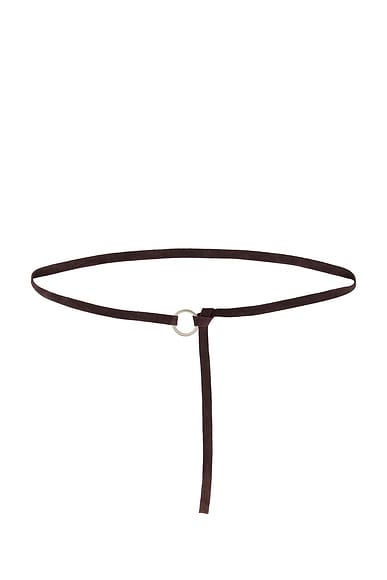 St. Agni Suede Tie Belt in Coffee