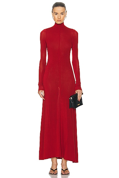 St. Agni Jersey Maxi Dress in Rouge