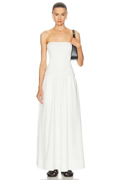 St. Agni Strapless Dress in White