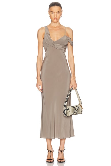 ワンピース Loewe draped dress Draped dress in silk Black - LOEWE