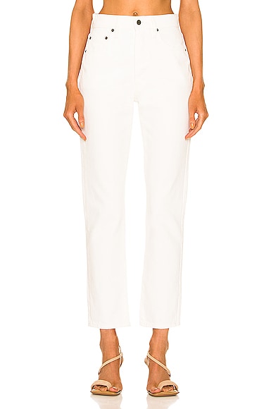 St. Agni High Waist Crop Straight in Off White