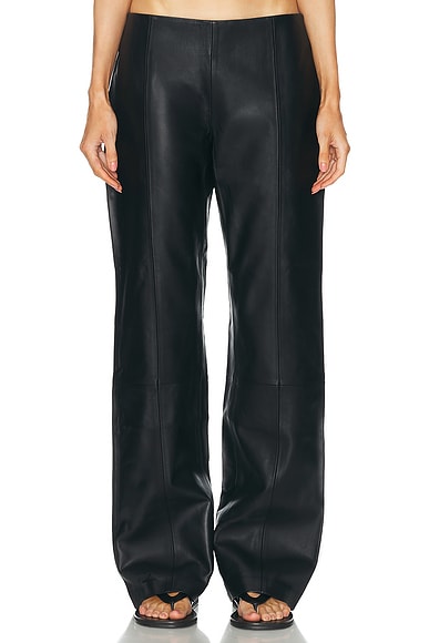 St. Agni Leather Pant in Black