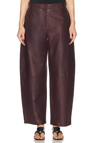 St. Agni Leather Balloon Pant in Bordeaux