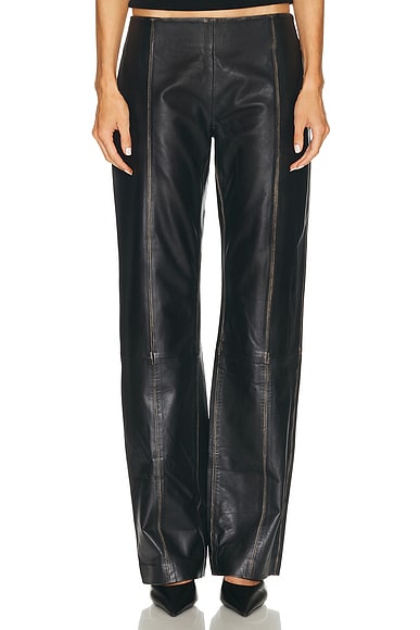 Brushed Leather Pant