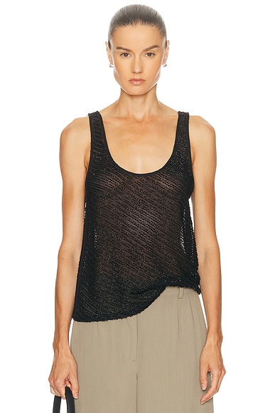 Glass Beaded Mesh Top