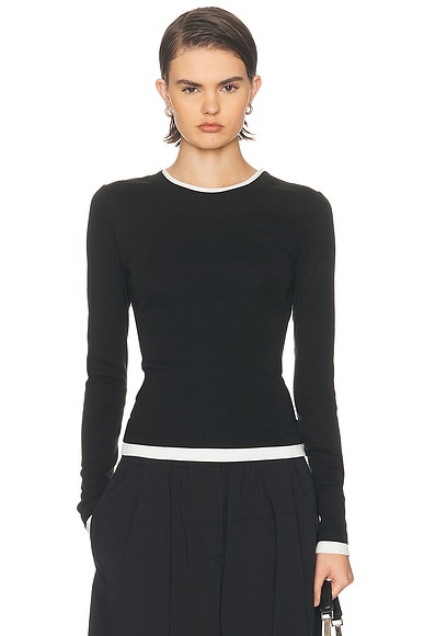 Organic Cotton Layered Long Sleeve Top